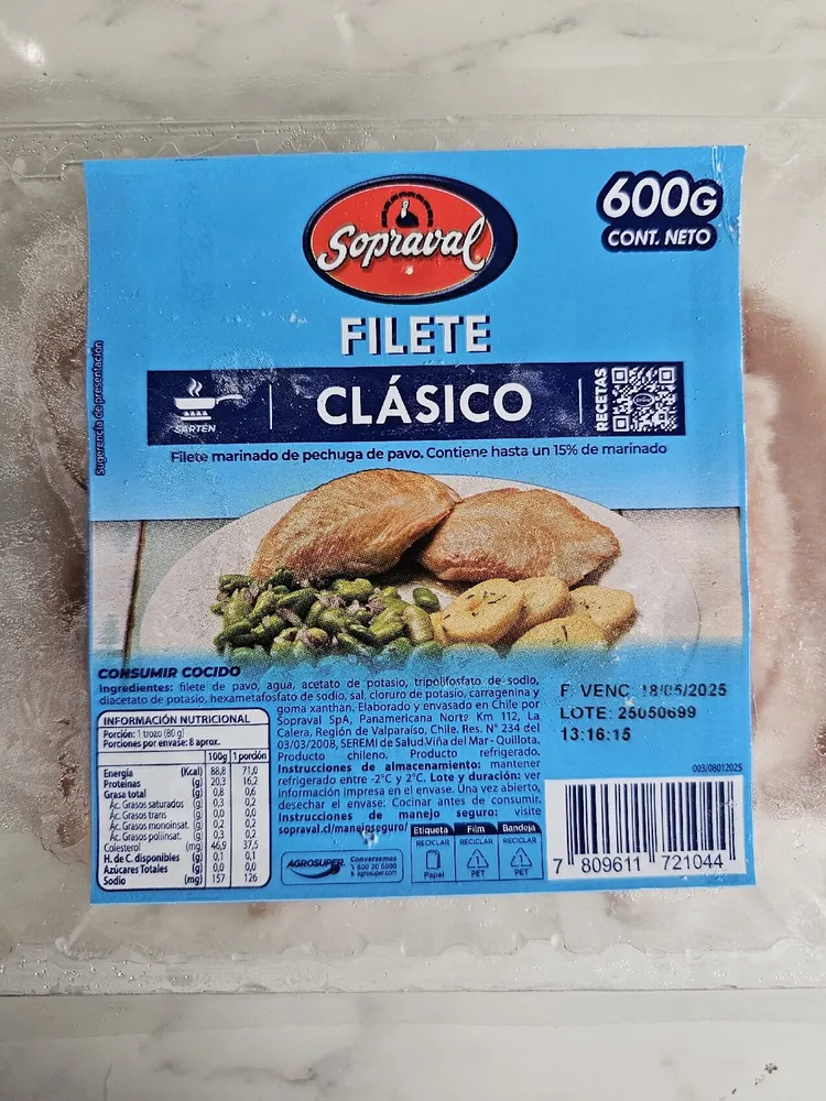 Filete Clasico Pavo