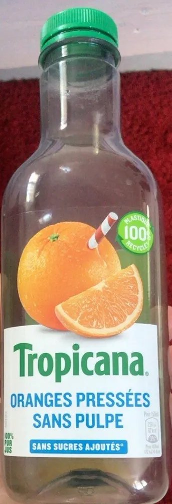 Orange pressées sans pulpe