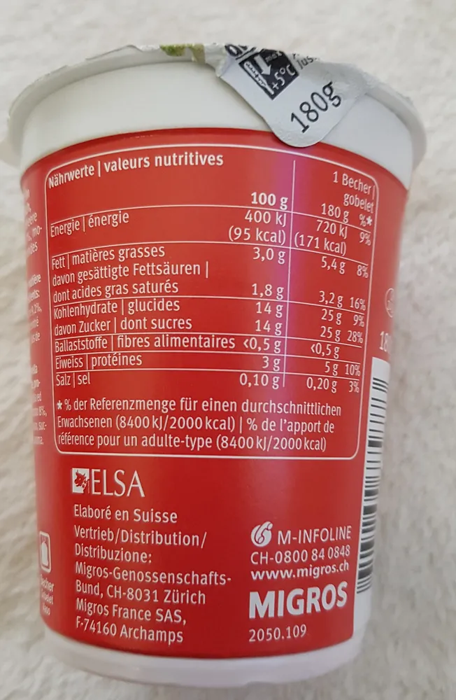 Joghurt Erdbeere Fraise Fragola