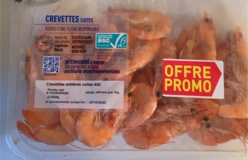 Crevette entiere cuites asc