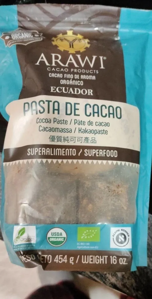 Arawi pasta de cacao