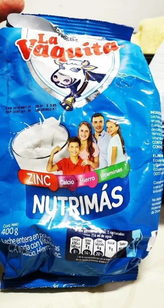 Leche entera en polvo la vaquita