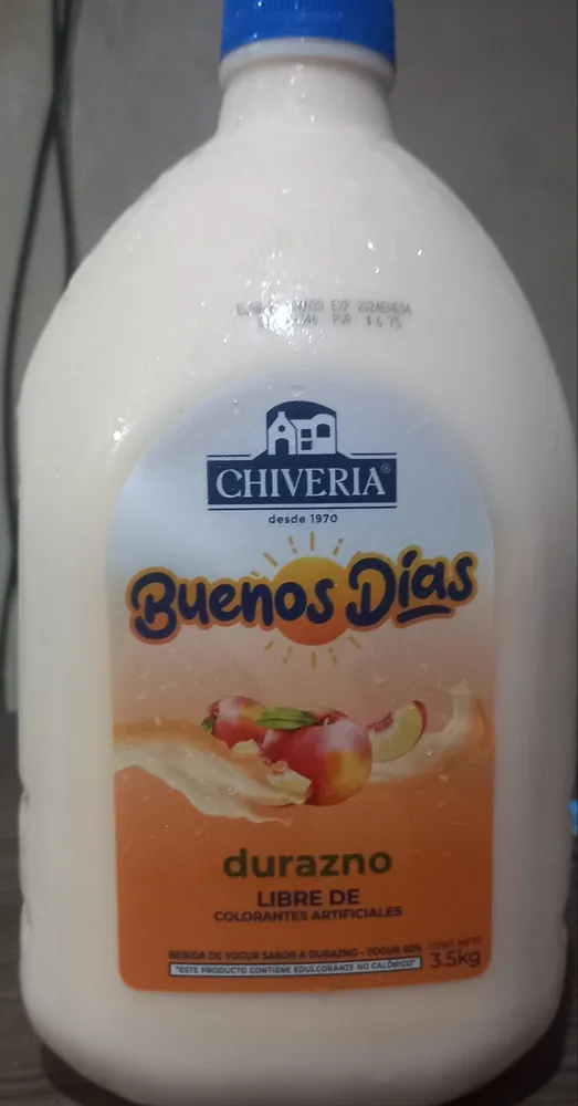 Chiveria Bebida de yogur sabor a durazno