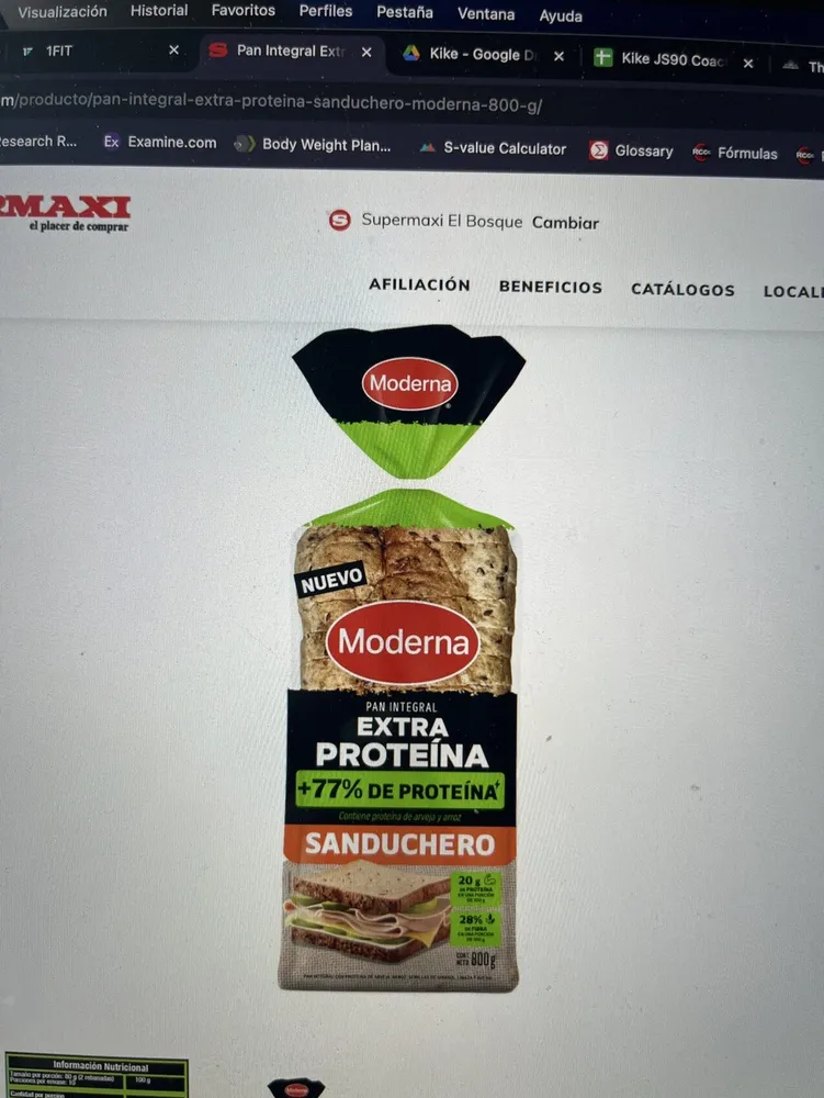 Pan Integral Extra Proteina Sanduchero