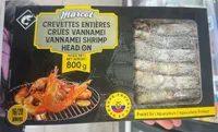 Crevettes entières crues