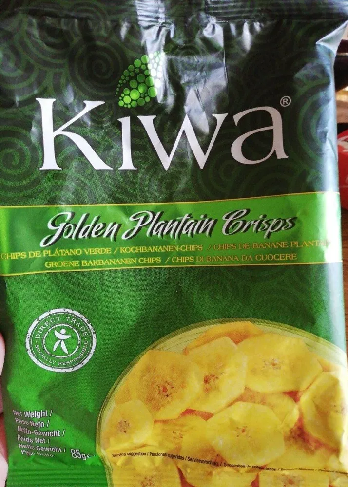 Golden plantain crisps