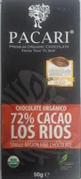 Los Rios Organic Chocolate, 72% Cacao