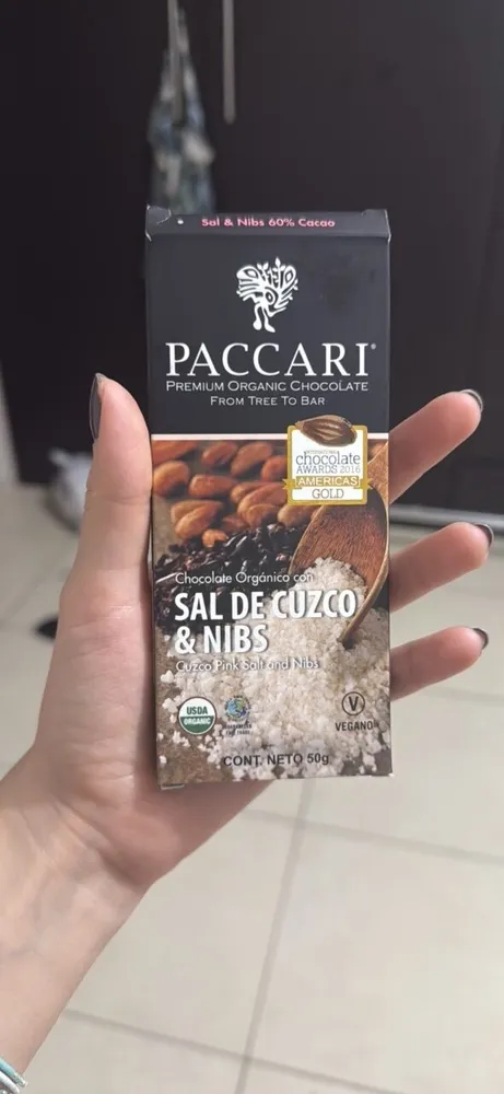 Chocolate Orgánico con Sal de Cuzco & Nibs