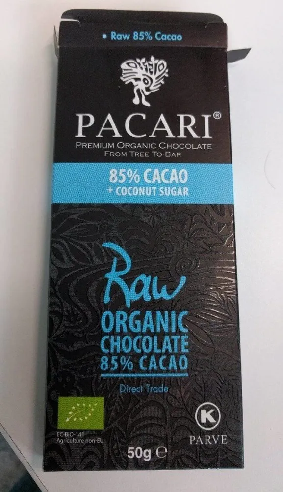 Choc. cru Pacari 85% Cacao