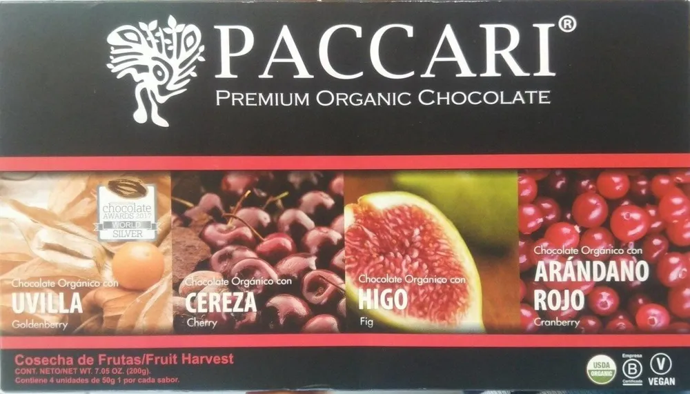 Chocolate cosecha de frutas