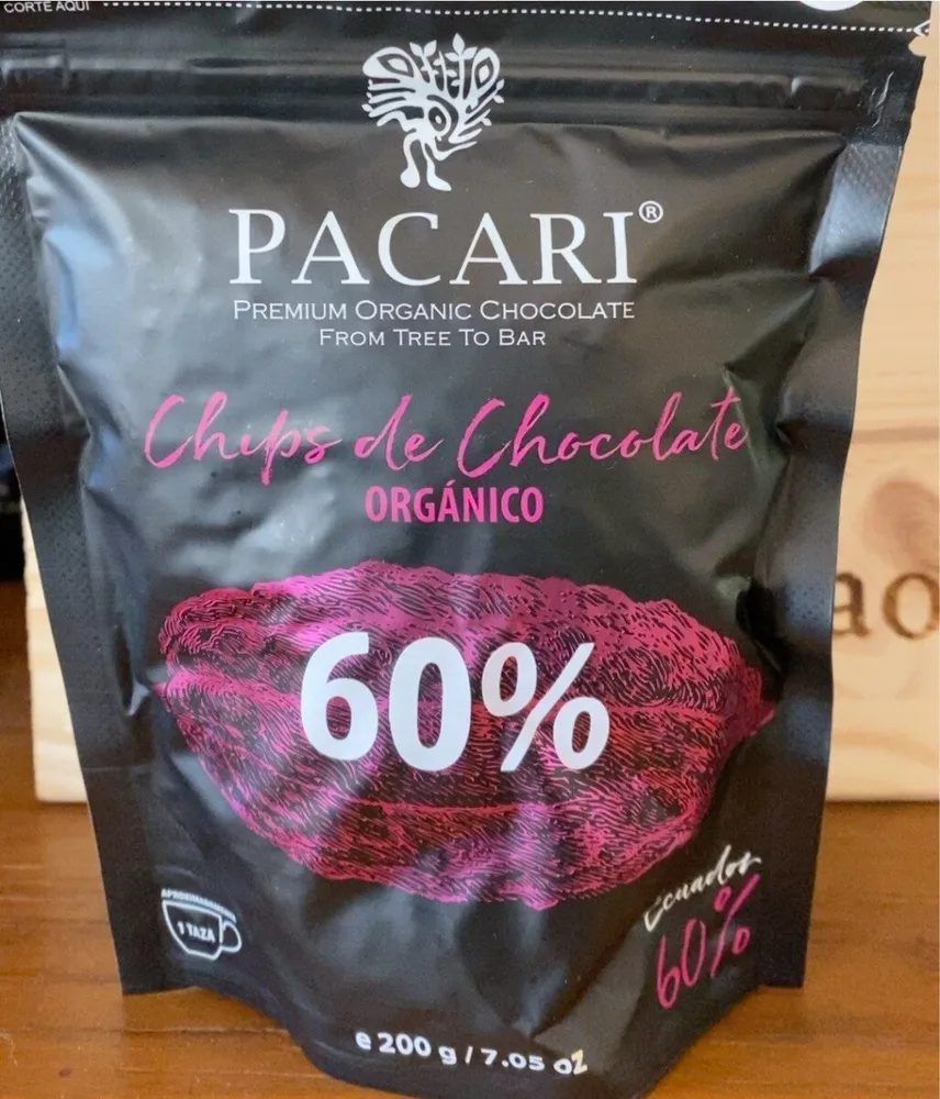 Chips de chocolate organico