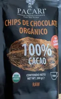Chips de chocolate organico 100%cacao