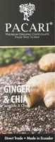 Organic chocolate with ginger & chia