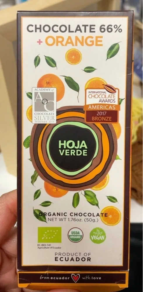 Hoja verde chocolate