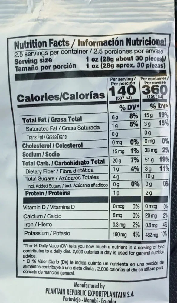 Plantain Chips, Naturally Sweet With Sea Salt