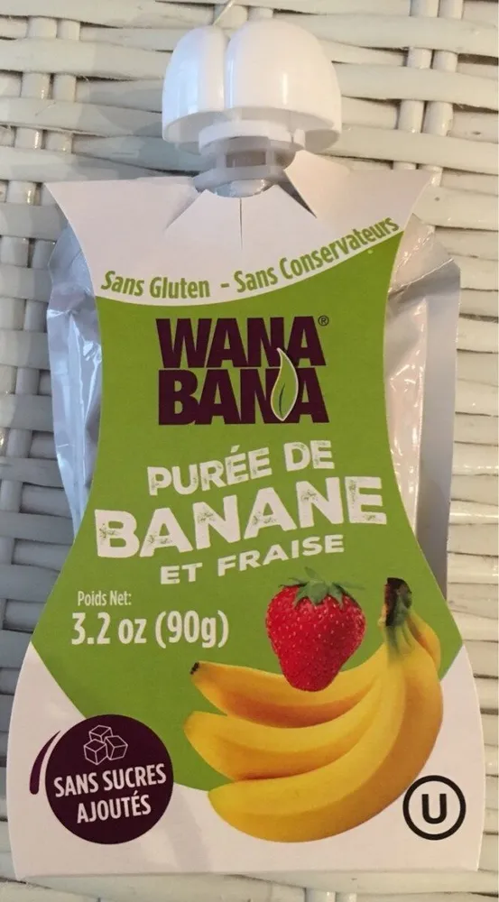 Purée de banane et fraise