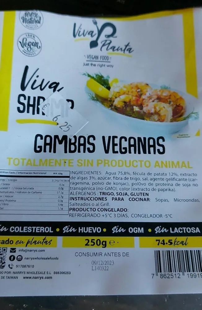 Gambas veganas