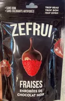 Fraises enrobées de chocolat noir
