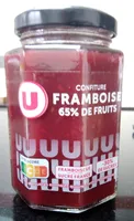 confiture framboise 65% de fruits
