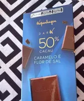 Chocolate amargo com caramelo crocante e flor de sal