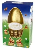 Ovo De Páscoa Ao Leite Com Coelhos De Chocolate Lindt Caixa 125g