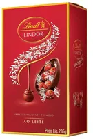 Ovo De Páscoa Ao Leite Recheio Trufa De Chocolate Ao Leite Lindt Lindor Caixa 235g