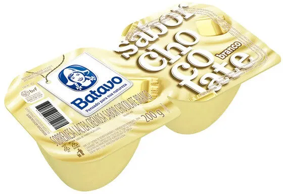 Sobremesa Láctea Chocolate Branco Batavo Creamy Bandeja 180g 2 Unidades