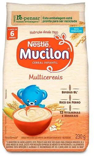 Cereal Infantil Multicereais Mucilon Pacote 230g