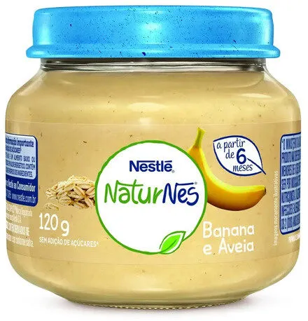 Papinha Banana E Aveia Naturnes Vidro 120g