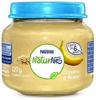 Papinha Banana E Aveia Naturnes Vidro 120g