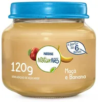 Papinha Maçã E Banana Naturnes Vidro 120g