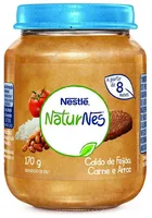 Papinha Caldo De Feijão, Carne E Arroz Naturnes Vidro 170g