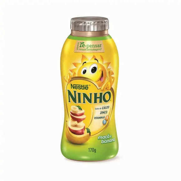 Iogurte Parcialmente Desnatado Maçã E Banana Ninho Frasco 170g