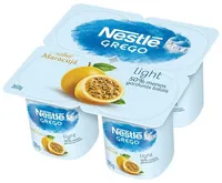 Iogurte Parcialmente Desnatado Grego Maracujá Light Nestlé Bandeja 360g 4 Unidades