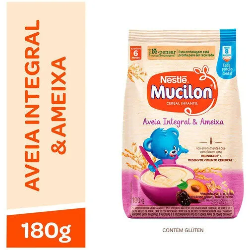 Cereal Infantil Aveia E Ameixa Mucilon Pacote 180g