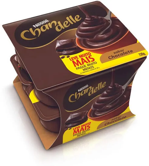 Pack Sobremesa Láctea Chocolate Chandelle Bandeja 720g 8 Unidades Leve Mais Pague Menos