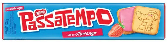 Biscoito Recheio Morango Passatempo Pacote 130g