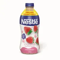 Iogurte Parcialmente Desnatado Morango Nestlé Garrafa 1,25kg Tamanho Família