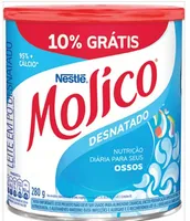 Leite Pó Desnatado Molico Lata 280g Grátis 10