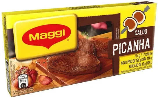 Caldo Tablete Picanha Maggi Caixa 114g 12 Unidades