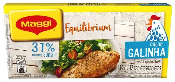 Caldo Tablete Galinha Maggi Equilibrium Caixa 114g 12 Unidades