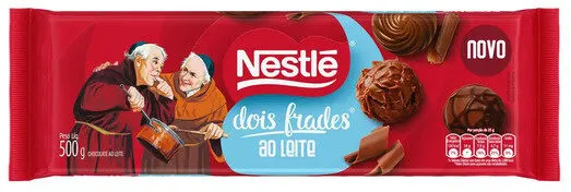 Chocolate Ao Leite Dois Frades Pacote 500g