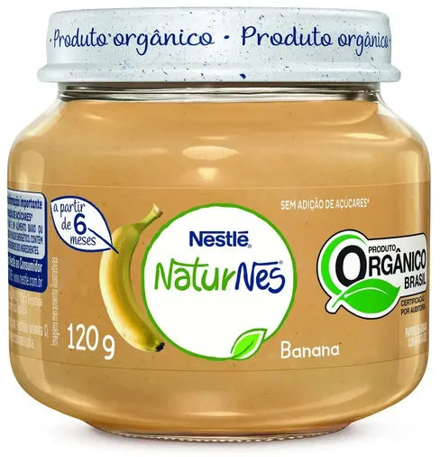 Papinha Orgânica Banana Naturnes Vidro 120g
