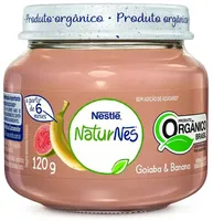 Papinha Orgânica Goiaba Banana Naturnes Vidro 120g
