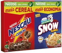Kit Cereal Matinal Chocolate Nescau 210g Snow Flakes 300g Mais Economia