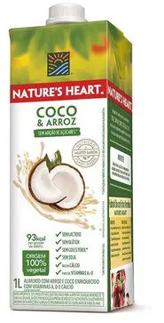 Bebida à Base De Arroz E Coco Natures Heart Caixa 1l