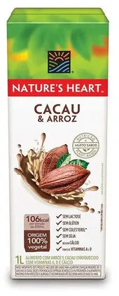 Bebida à Base De Arroz E Cacau Natures Heart Caixa 1l
