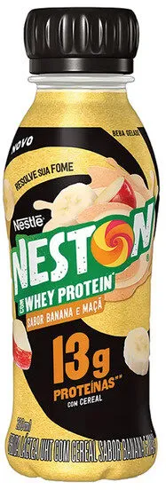 Bebida Láctea Uht Banana E Maçã Neston Whey Protein Frasco 280ml
