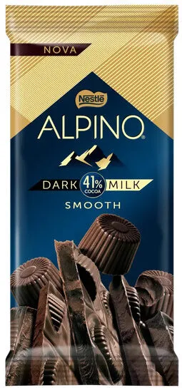 Chocolate Amargo Dark Milk 41 Cacau Smooth Alpino Pacote 85g