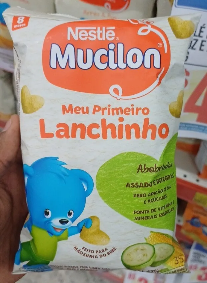 Biscoito Integral Abobrinha Mucilon Meu Primeiro Lanchinho Pacote 35g